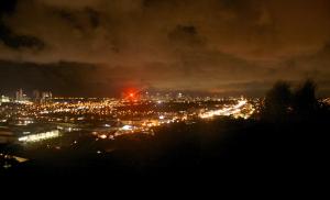 Vista nocturna a la ciudad