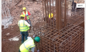 Armado de cabezales y vigas SW de elevadores Torre 500