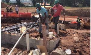 Replanteo de bateria sanitaria de la garita de seguridad 